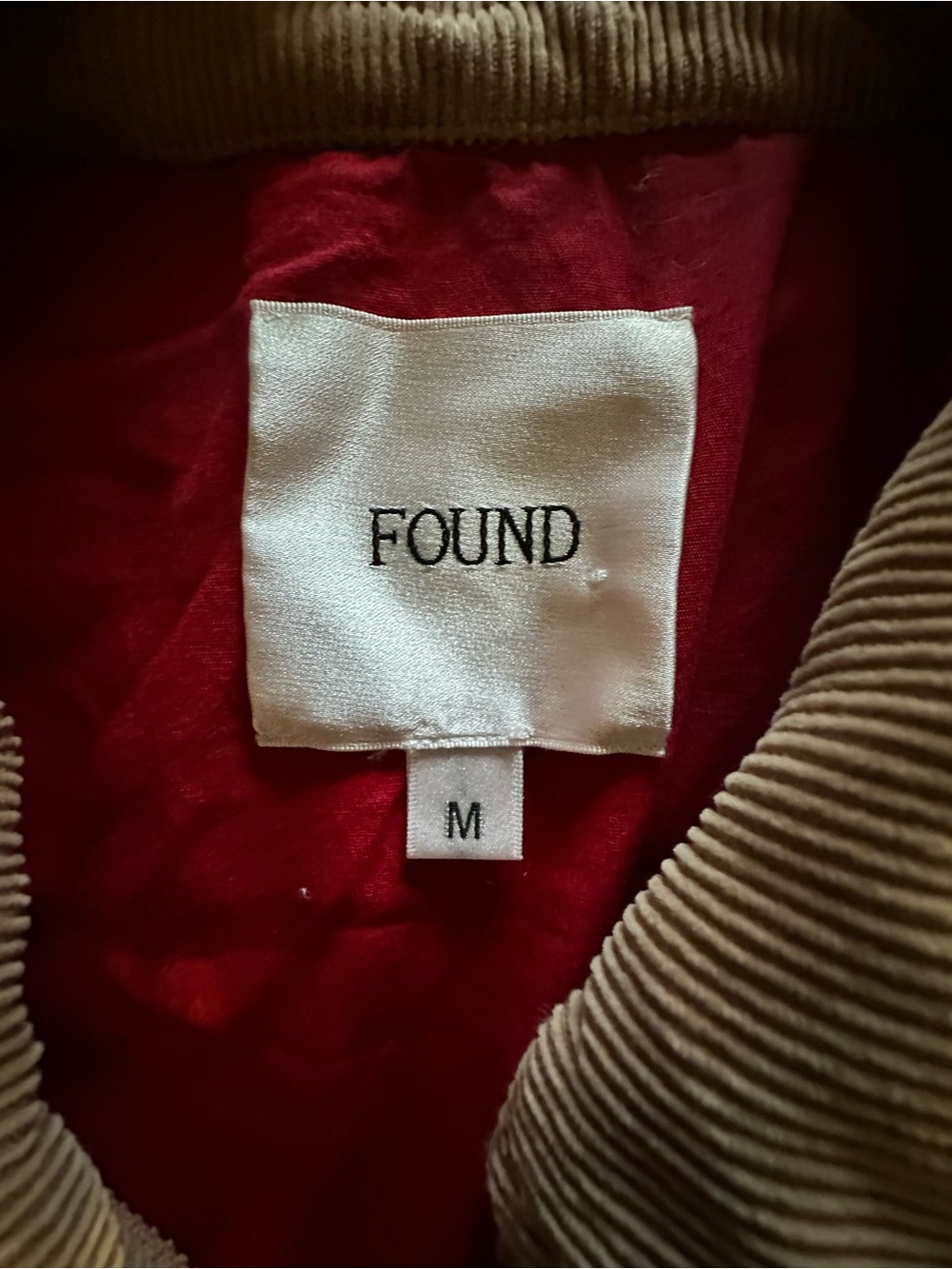 Found NYC Canvas Corduroy Field Jacket Size M Unisex - Picture 5 of 5